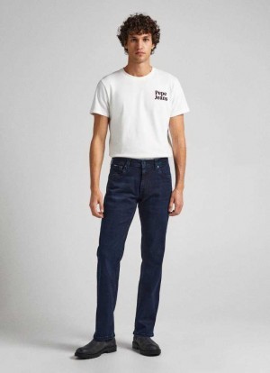 Denim Pepe Jeans Kingston Relaxed Fit Mid-rise Jeans Hombre Azules | 475IMYUOX