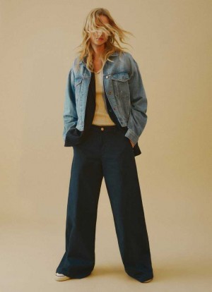 Denim Pepe Jeans Oversized Denim Jacket Mujer Azules | 893XMUSLW