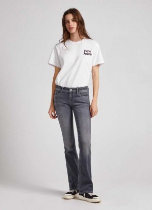 Denim Pepe Jeans Piccadilly Slim Fit Mid-rise Jeans Mujer Azules | 075BETILH