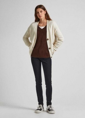 Denim Pepe Jeans Pixie Flaco Fit Mid-rise Jeans Mujer Azules | 237XMCUWV