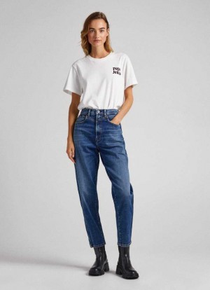 Denim Pepe Jeans Rachel Balloon Fit High-rise Jeans Mujer Azules | 256EXYRNG