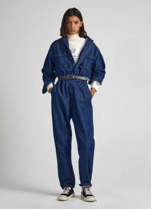 Denim Pepe Jeans Regular Fit Denim Jumpsuit Mujer Azules | 561GKVLFN
