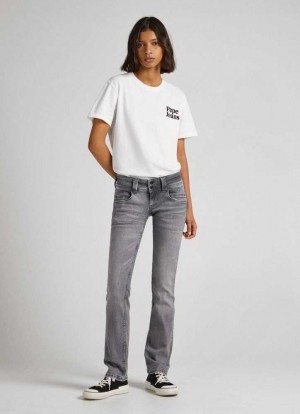 Denim Pepe Jeans Venus Regular Fit Low-rise Jeans Mujer Azules | 253VKNGAL