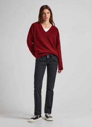 Denim Pepe Jeans Venus Regular Fit Low-rise Jeans Mujer Azules | 716CXDAZB