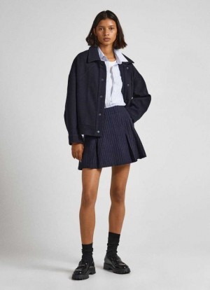 Falda Pepe Jeans Plisado A Rayas Skirt Mujer Multicolor | 487GBEXCZ