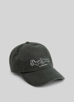Gorras Pepe Jeans 3d Embroidered Logo Cap Hombre Verde | 583IERMAK