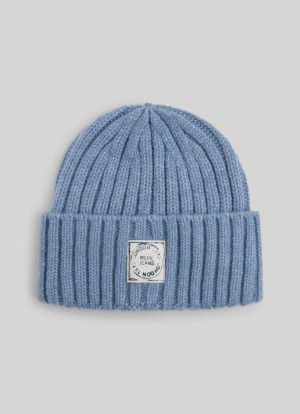 Gorras Pepe Jeans Acanalado Knit Beanie Hombre Gris Azules | 598TDXIBZ