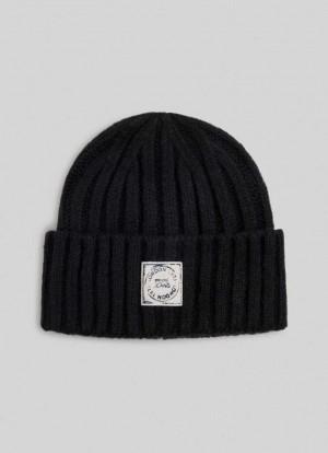 Gorras Pepe Jeans Acanalado Knit Beanie Hombre Negras | 497WREQGD