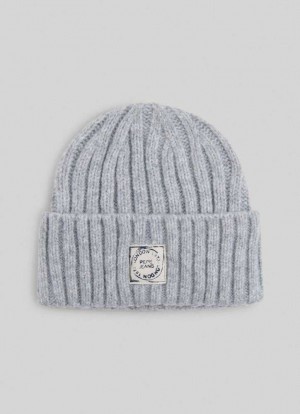 Gorras Pepe Jeans Acanalado Knit Beanie Hombre Gris | 421KNHOUX