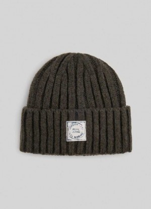 Gorras Pepe Jeans Acanalado Knit Beanie Mujer Verde | 791QPHAZX