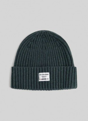 Gorras Pepe Jeans Acanalado Knit Hat Hombre Verde | 401BLYDNU