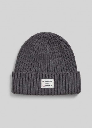 Gorras Pepe Jeans Acanalado Knit Hat Hombre Gris | 879QEWBMX