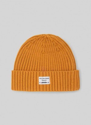 Gorras Pepe Jeans Acanalado Knit Hat Mujer Amarillo | 827PXZWRM