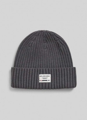 Gorras Pepe Jeans Acanalado Knit Hat Mujer Gris | 812TASZUI
