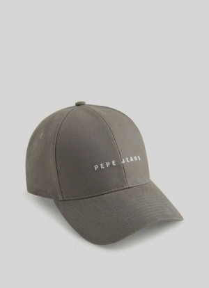 Gorras Pepe Jeans Embroidered Logo Baseball Cap Hombre Marrones Verde | 629HIFGNW