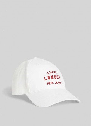 Gorras Pepe Jeans I Love London Baseball Cap Hombre Blancas | 526OZUWIP