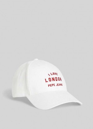 Gorras Pepe Jeans I Love London Baseball Cap Mujer Blancas | 832UWGMKY