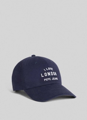 Gorras Pepe Jeans I Love London Baseball Cap Mujer Azules | 632OZMHAT