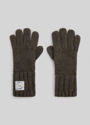Guantes Pepe Jeans Label Logo Gloves Mujer Verde | 319ICSQZF