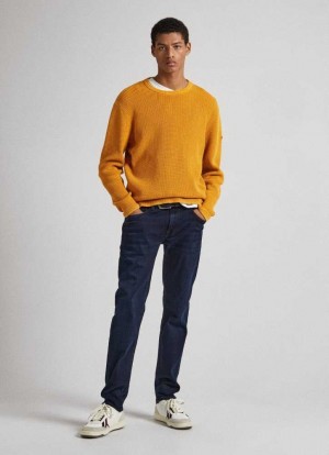 Jeans Pepe Jeans Hatch Slim Fit Mid-rise Jeans Hombre Azules | 187VWRTOM