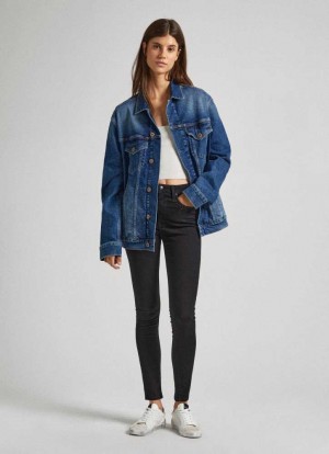 Jeans Pepe Jeans High-rise Flaco Fit Jeans Mujer Azules | 761YHLTSE