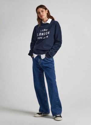 Jeans Pepe Jeans I Love London Loose Fit Jeans Mujer Azules | 175JCORAH
