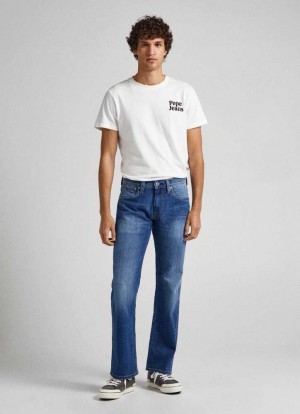 Jeans Pepe Jeans Kingston Relaxed Fit Mid-rise Jeans Hombre Azules | 540AJTMSN
