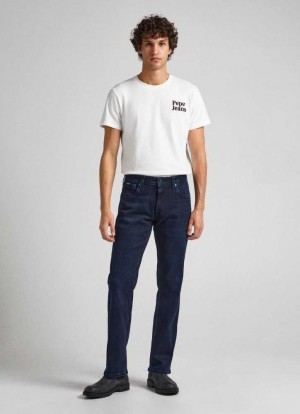 Jeans Pepe Jeans Kingston Relaxed Fit Mid-rise Jeans Hombre Azules | 370ADMFGJ