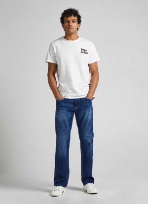 Jeans Pepe Jeans Kingston Relaxed Fit Mid-rise Jeans Hombre Azules | 364HOXPAS