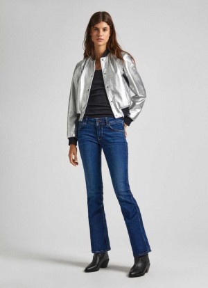 Jeans Pepe Jeans Low-rise Bootcut Fit Jeans Mujer Azules | 578TDWJGU
