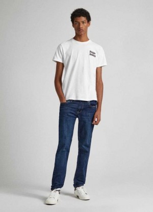 Jeans Pepe Jeans Low-rise Slim Fit Jeans Hombre Azules | 824SCOMAL