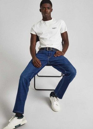 Jeans Pepe Jeans Mid-rise Directo Fit Jeans Hombre Azules | 120NFADWK