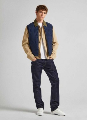 Jeans Pepe Jeans Mid-rise Directo Fit Jeans Hombre Azules | 041UMRNHC