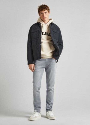 Jeans Pepe Jeans Mid-rise Flaco Fit Jeans Hombre Azules | 862IYULKB