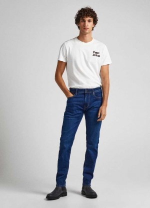 Jeans Pepe Jeans Mid-rise Regular Fit Jeans Hombre Azules | 468CXPNAD