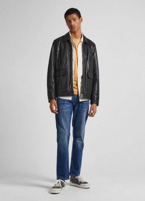 Jeans Pepe Jeans Mid-rise Regular Fit Jeans Hombre Azules | 961COMHPI