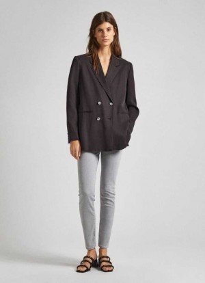 Jeans Skinny Pepe Jeans Low-rise Flaco Fit Jeans Mujer Azules | 590QRFTDA