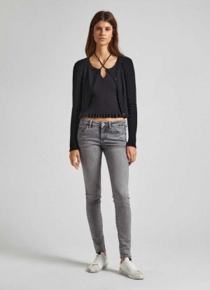 Jeans Skinny Pepe Jeans Low-rise Flaco Fit Jeans Mujer Azules | 720DPLZSR