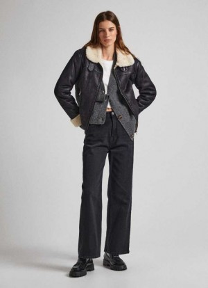 Jeans Slim Pepe Jeans Lexa Sky Anchos Leg High Cintura Jeans Mujer Azules | 932PVNHEM