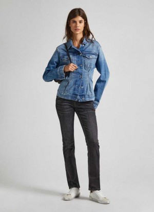 Jeans Slim Pepe Jeans Low-rise Slim Fit Jeans Mujer Azules | 398XCVEYS