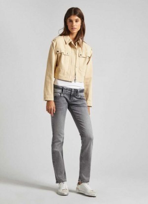Jeans Slim Pepe Jeans Low-rise Slim Fit Jeans Mujer Azules | 801QPVBWZ