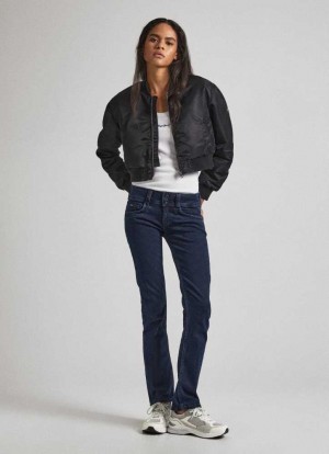 Jeans Slim Pepe Jeans Low-rise Slim Fit Jeans Mujer Azules | 695CPQWNR
