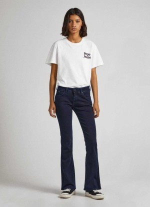 Jeans Slim Pepe Jeans Pimlico Regular Fit Mid-rise Jeans Mujer Azules | 478UAMOTS