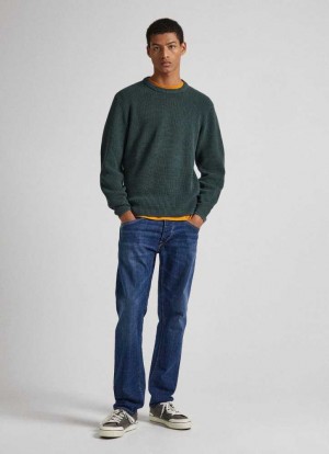 Jeans Slim Pepe Jeans Spike Fit Mid-rise Jeans Hombre Azules | 391PWZKIT
