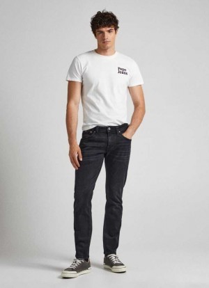 Jeans Straight Pepe Jeans Cash Regular Fit Mid-rise Jeans Hombre Azules | 173WQTUFO