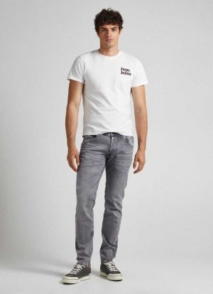 Jeans Straight Pepe Jeans Spike Regular Fit Mid-rise Jeans Hombre Azules | 523HCAWMT