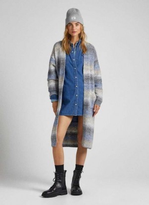 Jerséis Pepe Jeans A Rayas Melange Cardigan Mujer Multicolor | 246OIWFAP