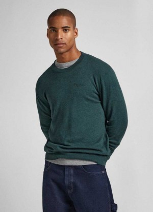 Jerséis Pepe Jeans Crew Neck Knit Hombre Verde | 029LPDZRC
