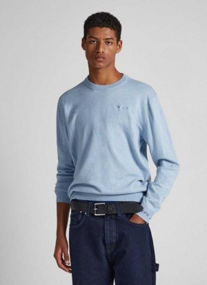 Jerséis Pepe Jeans Crew Neck Knit Hombre Azules | 975DZGSHE