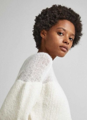 Jerséis Pepe Jeans Crew Neck Knit Jumper Mujer Blancas | 423XEVASJ